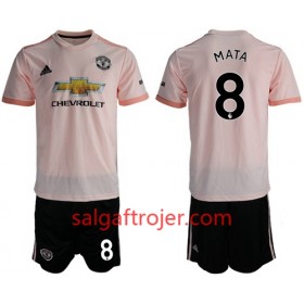 Manchester United Fodboldtrøjer Mata 8 Børn Udebanesæt 2018/19 Kort ærmer